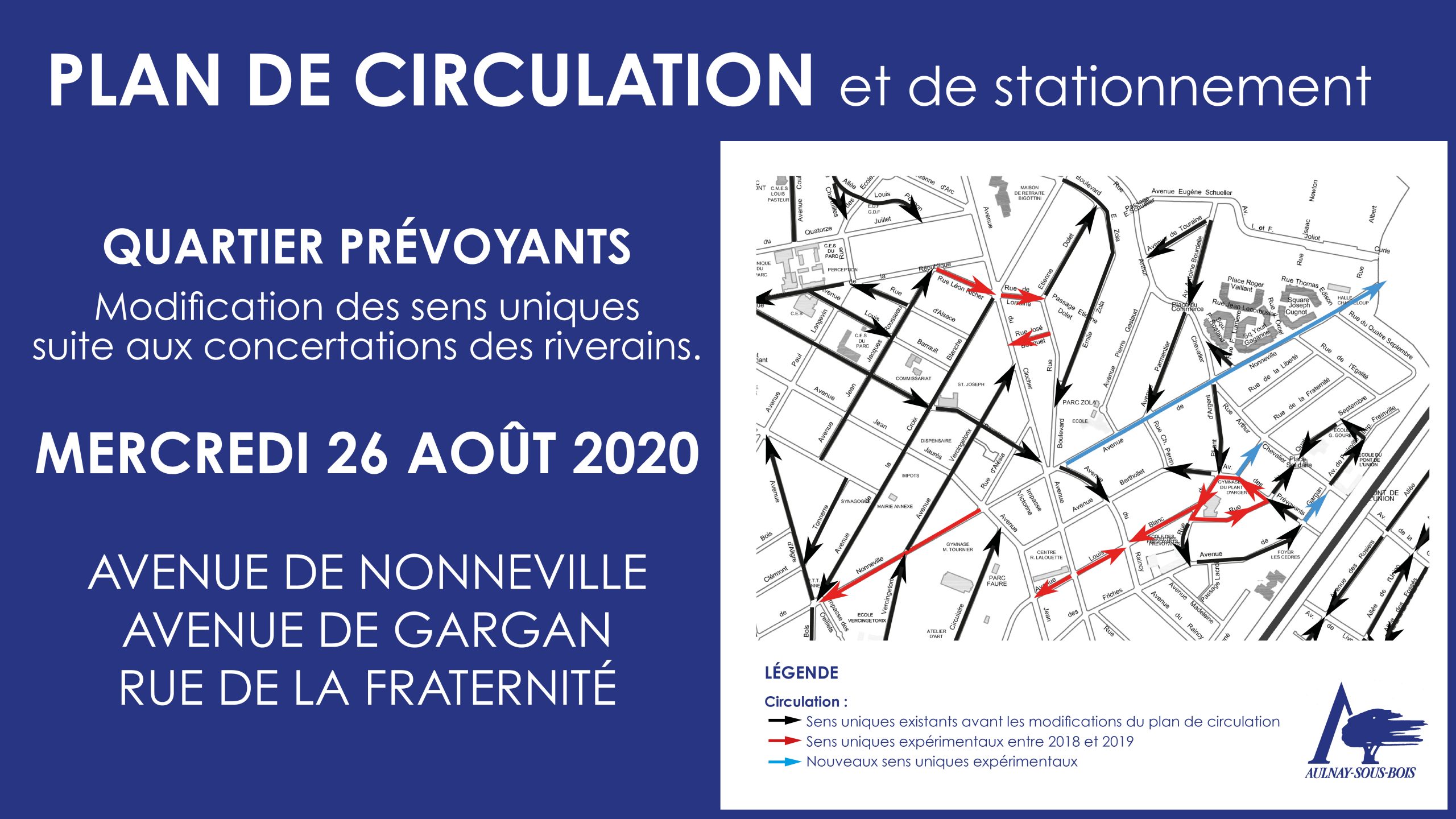 Plan de circulation et de stationnement du 26 août 2020
