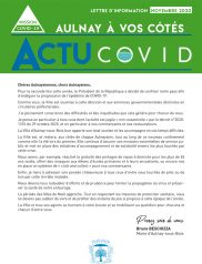 Covid-19 : Lettre d'information municipale